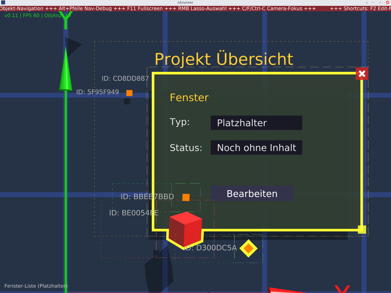 Aktueller Stand der UI mit Viewports und Masken