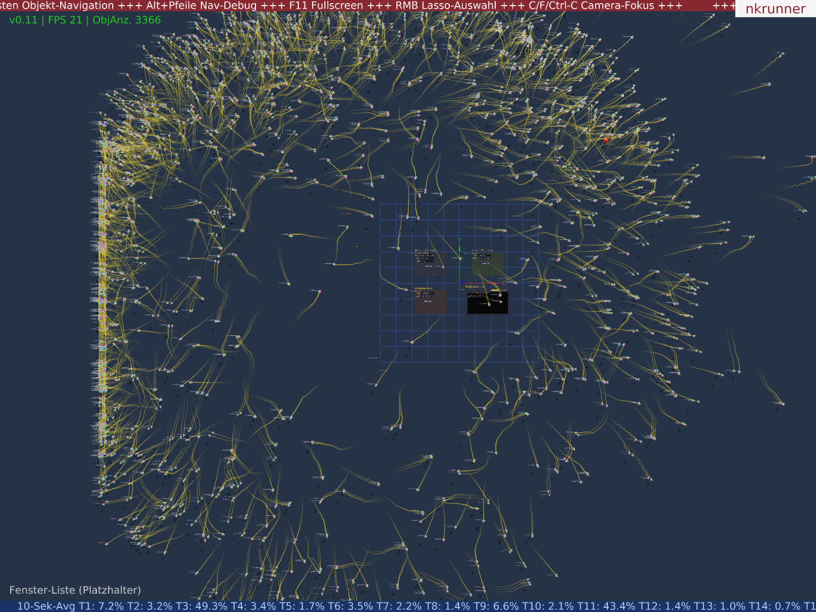 Screenshot des unteren Newstickers